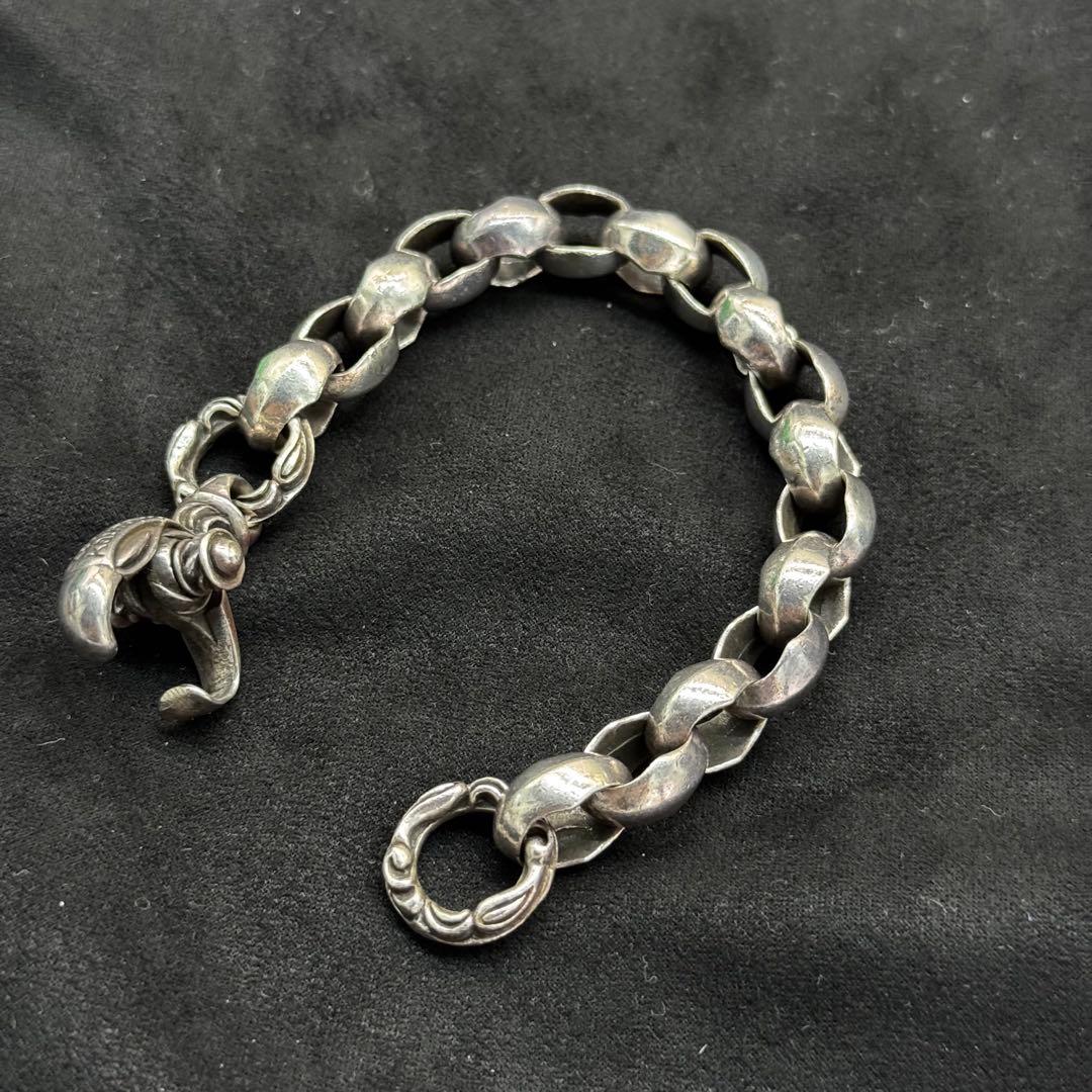 美品✨レオナードカムホート シルクリンク ロンワンズ ブレスレット シルバー