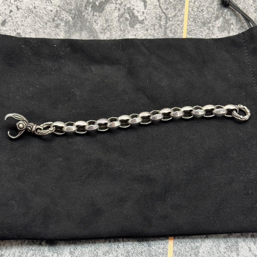 美品✨レオナードカムホート シルクリンク ロンワンズ ブレスレット シルバー