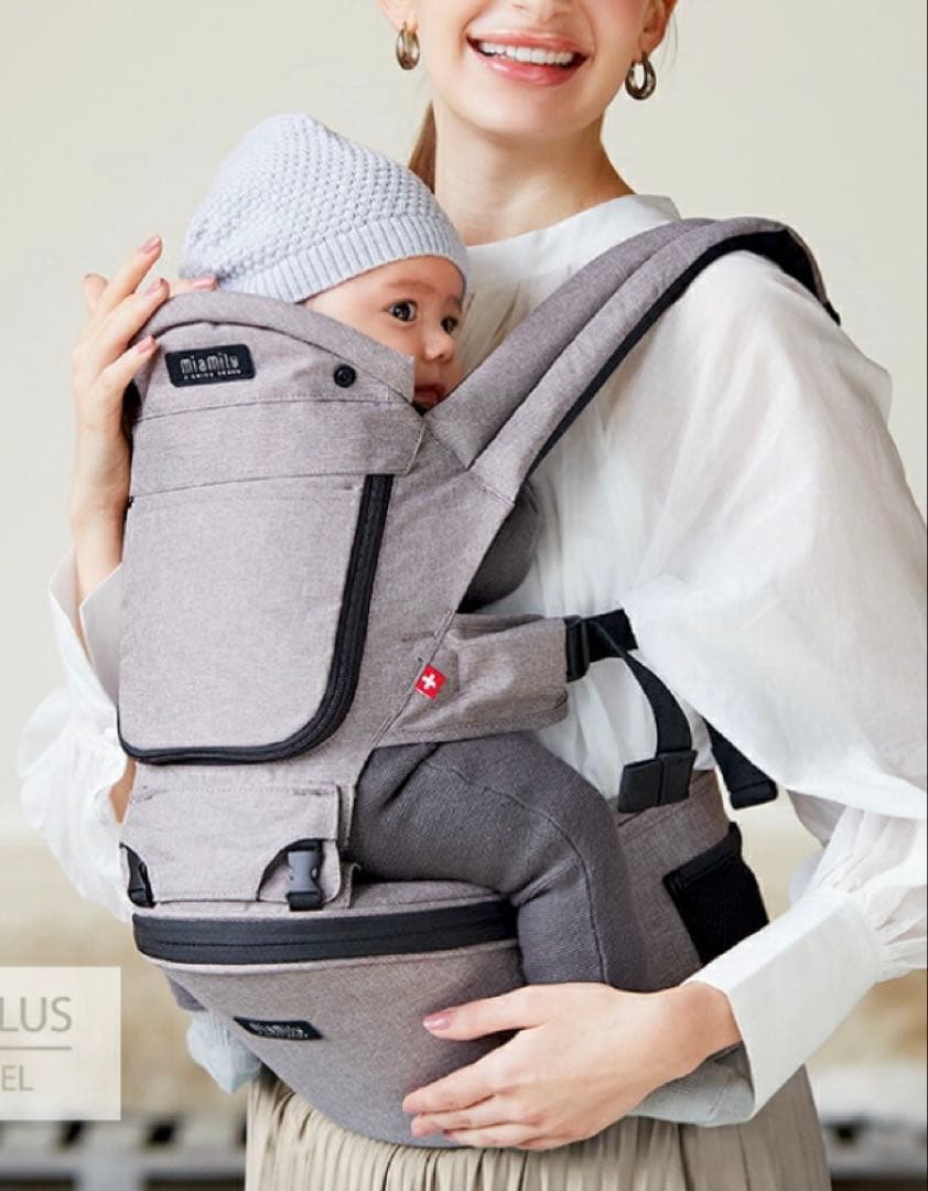 新品未使用ミアミリー 抱っこ紐 hipster plus 日本モデル チャコール