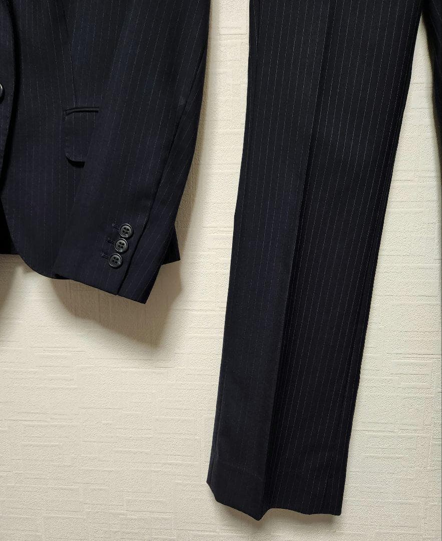 SUIT COMPANY　パンツスーツ　セットアップ 　濃紺　ウオッシャブル