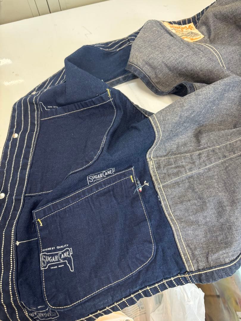 Sugar Cane ストライプベスト サイズ42