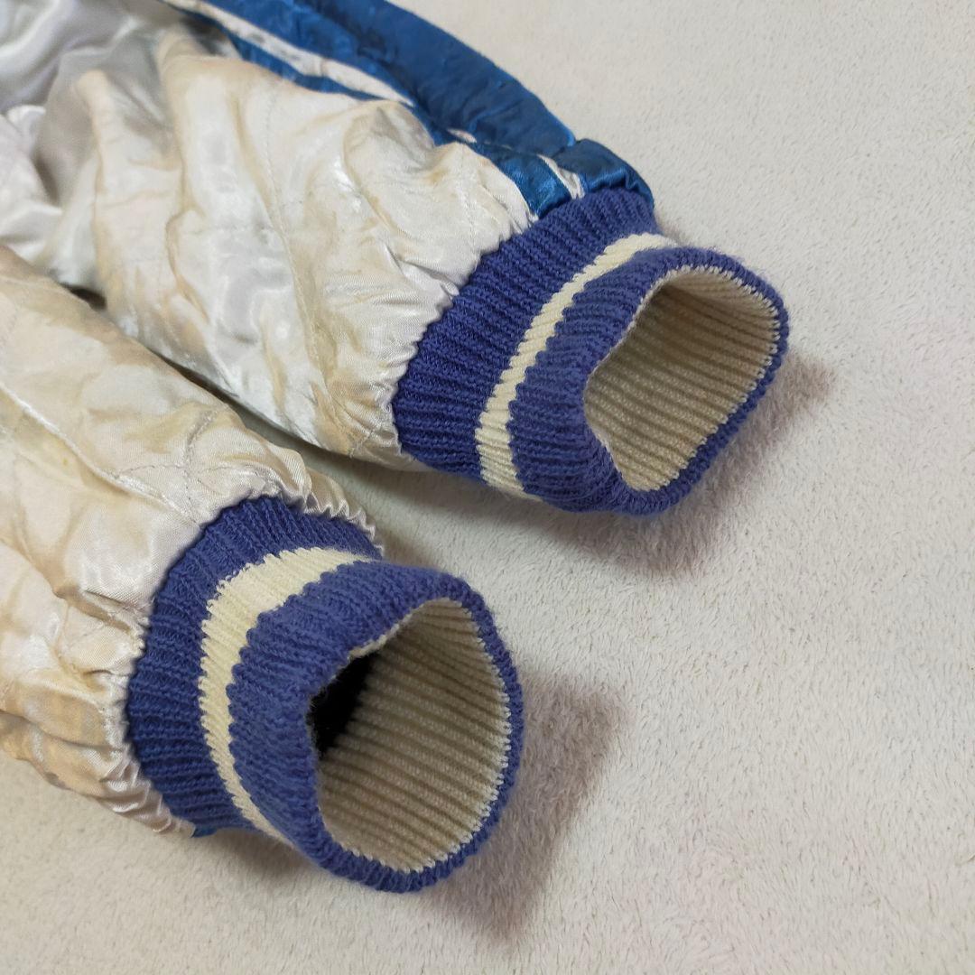 80S 90S　別珍×キルティングサテン　三輪ジッパー　リバーシブルスカジャン