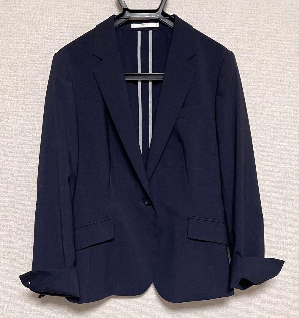 値下げ！AOKI 上9号下7号 ネイビー 洗える パンツスーツ上下セット