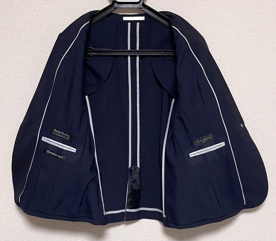 値下げ！AOKI 上9号下7号 ネイビー 洗える パンツスーツ上下セット