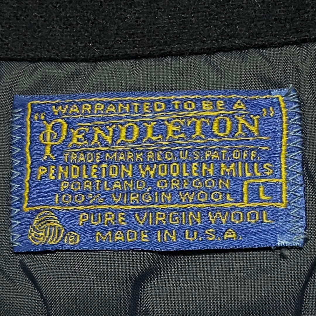 60s PENDLETON Board Shirtダークネイビー無地　美品　希少