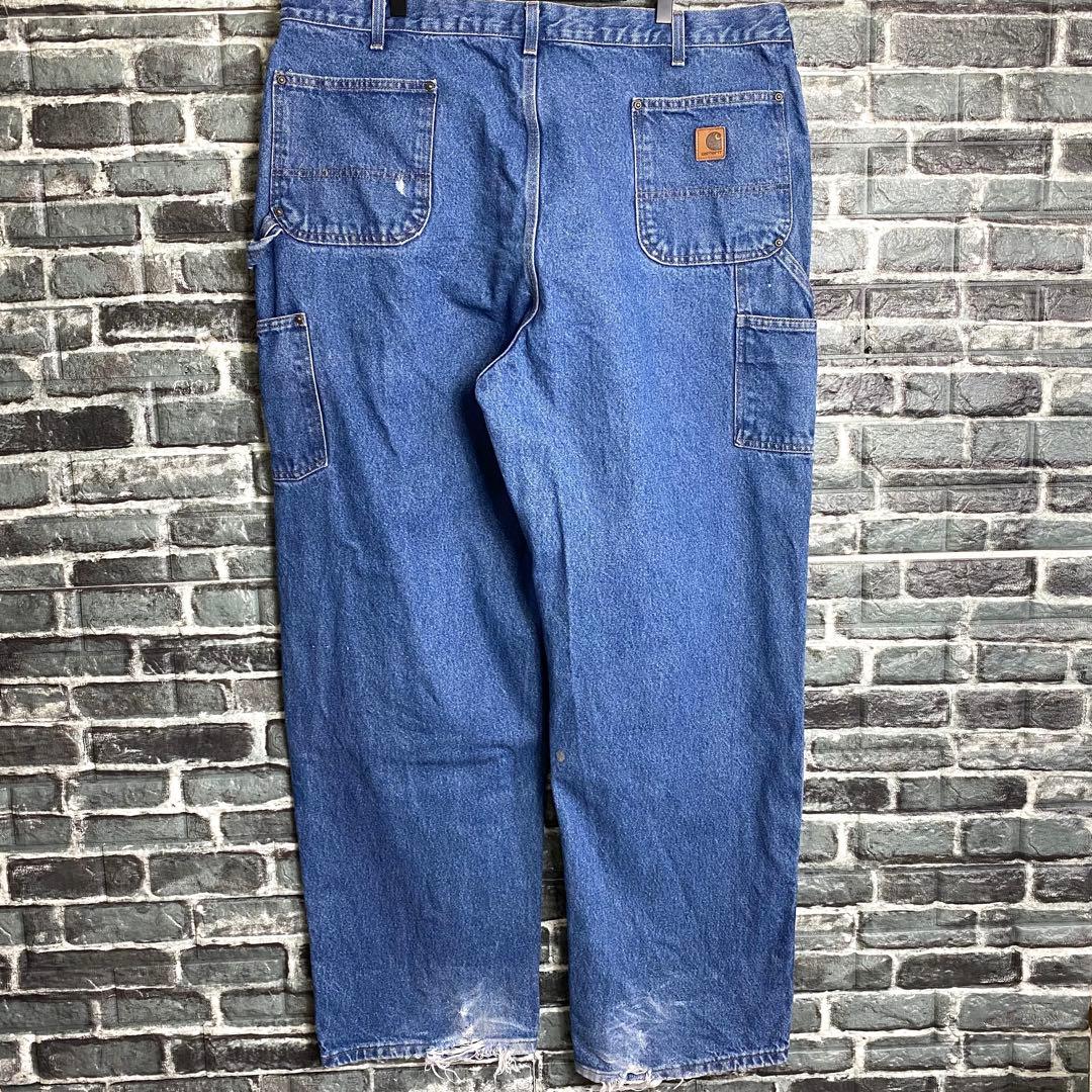 カーハート☆デニムパンツ ダブルニー バギー w44 古着 メキシコ製 hw1
