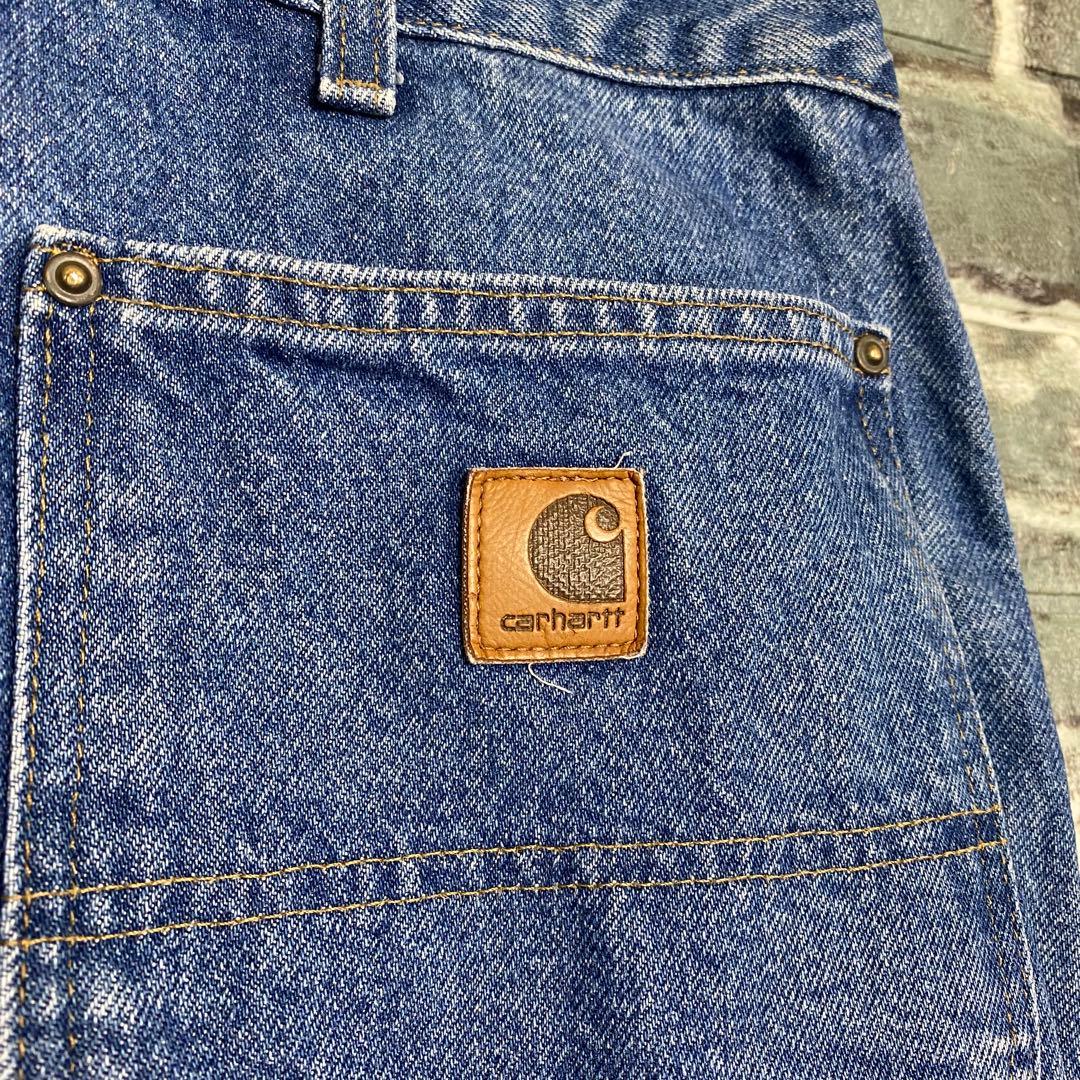 カーハート☆デニムパンツ ダブルニー バギー w44 古着 メキシコ製 hw1