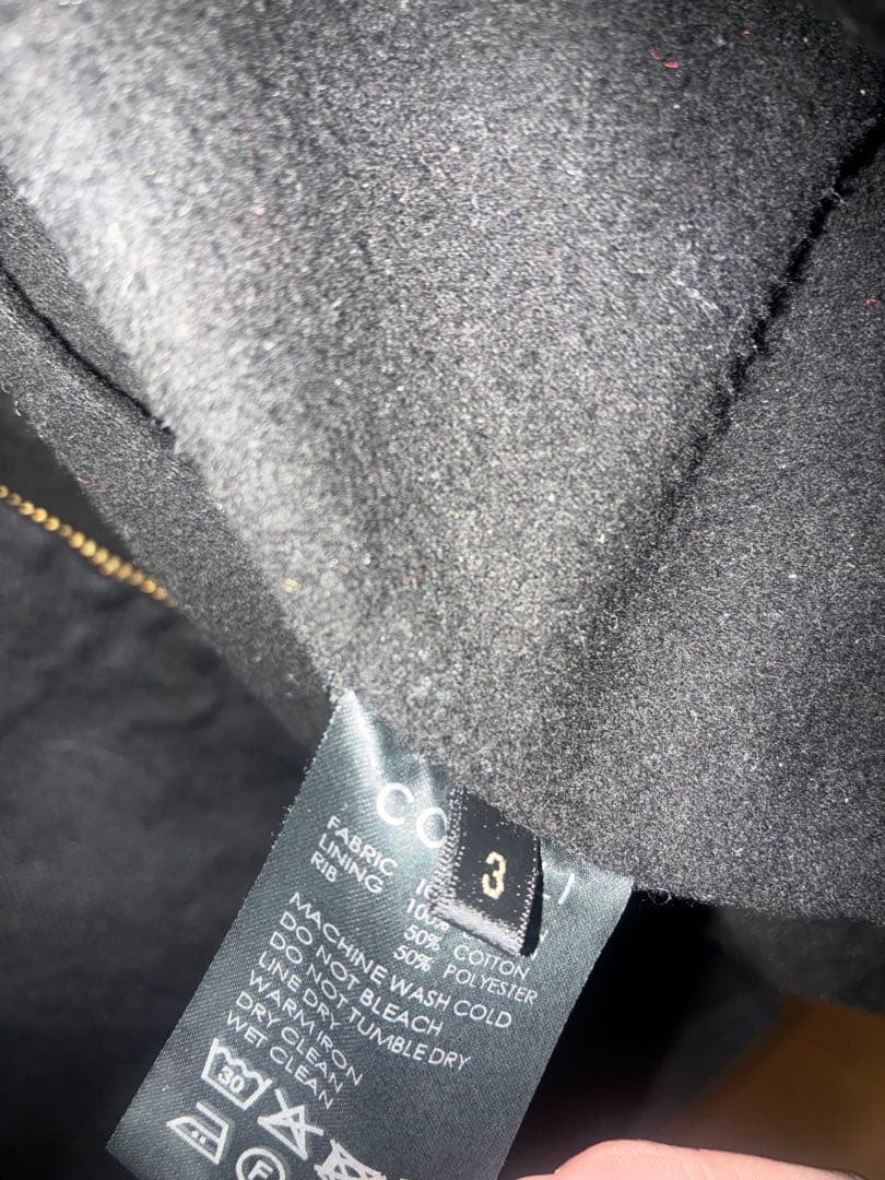 ジャケット・アウター COMOLI 25AW BLACK DENIM ZIP PARKA