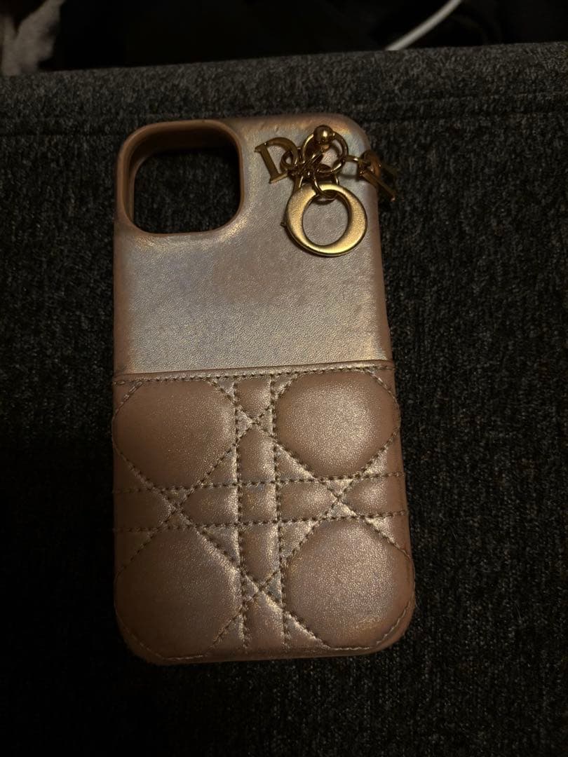 iPhone15 Dior iPhoneケース ピンクゴールド