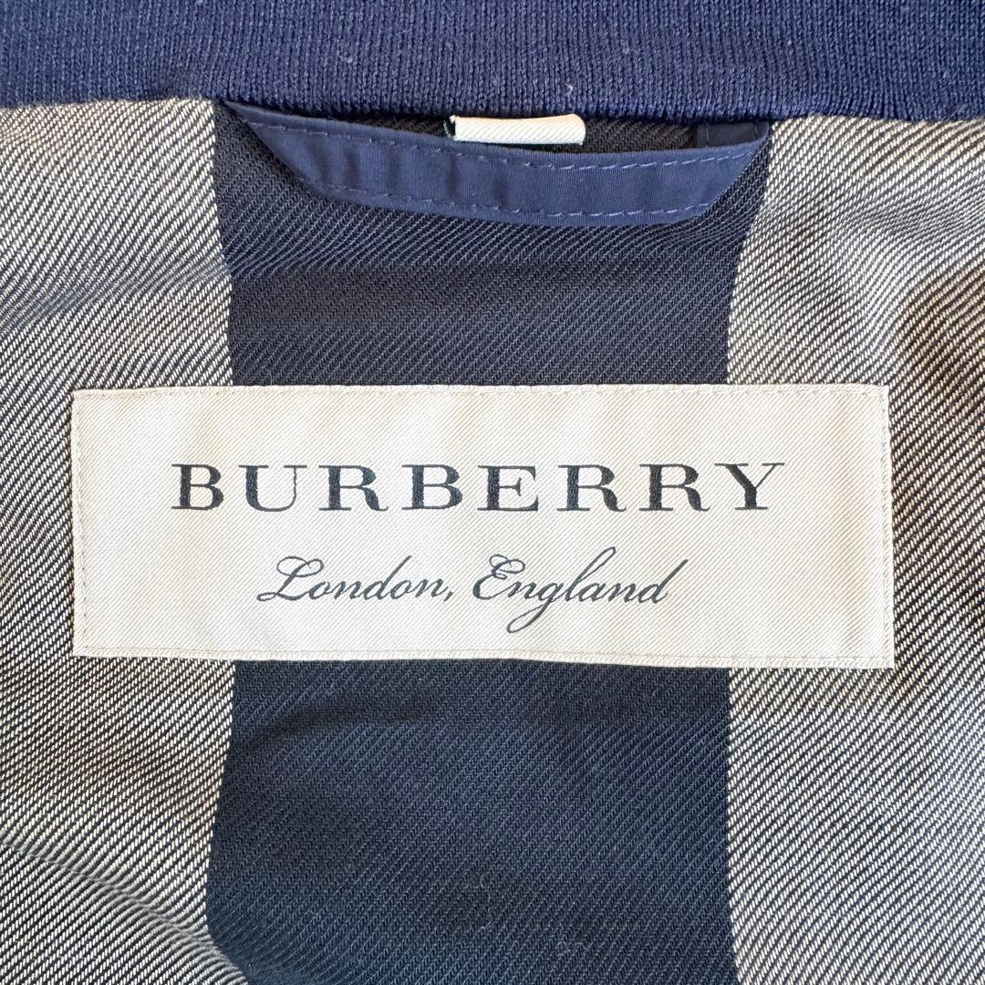 極美品　現行　L相当　バーバリー　ブルゾン　メガチェック　ホースロゴワッペン　紺