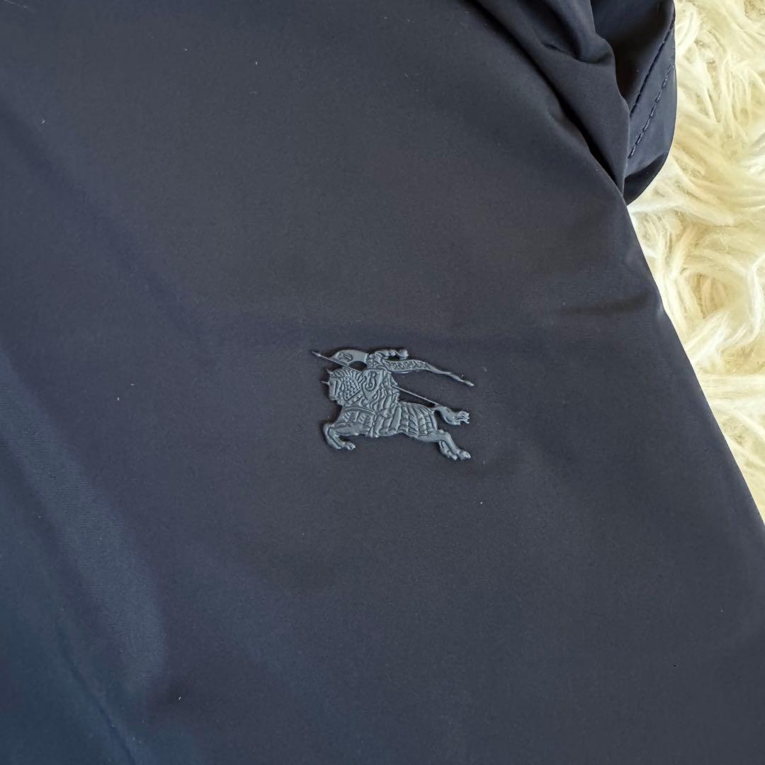 極美品　現行　L相当　バーバリー　ブルゾン　メガチェック　ホースロゴワッペン　紺