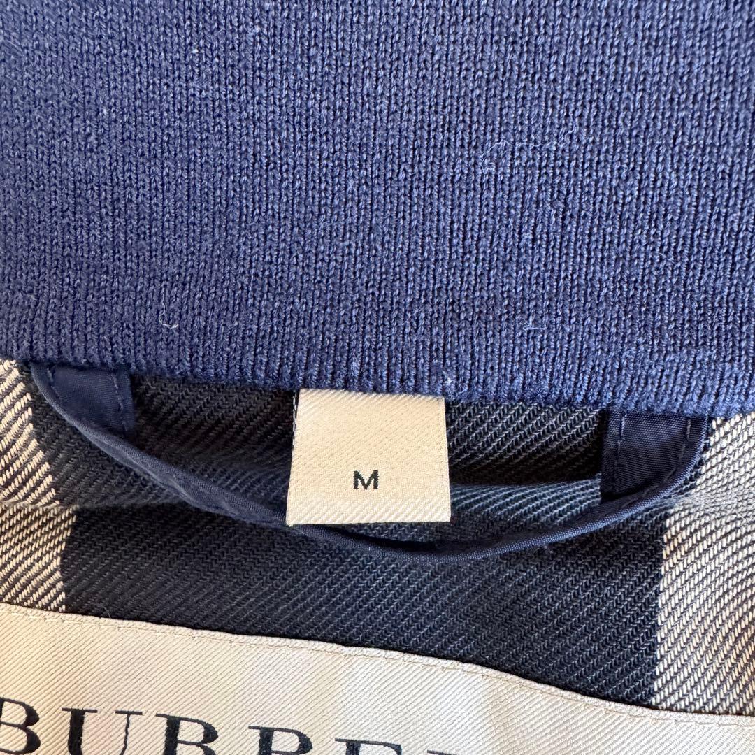 極美品　現行　L相当　バーバリー　ブルゾン　メガチェック　ホースロゴワッペン　紺