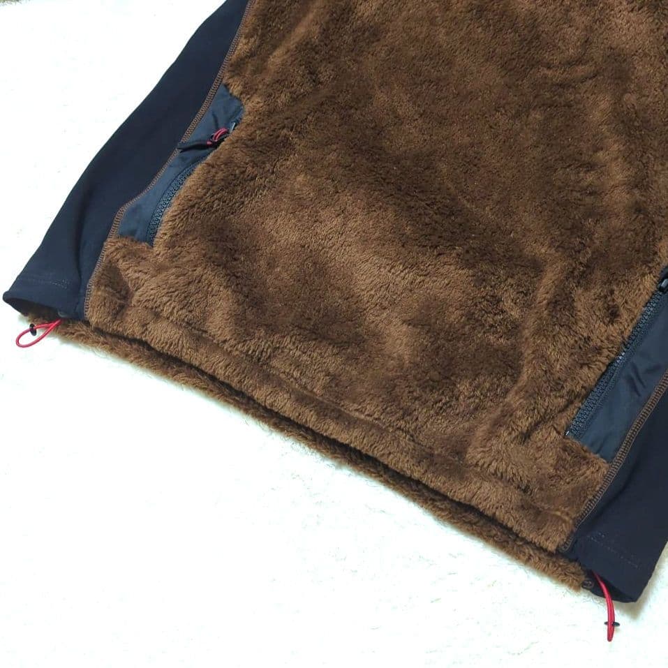 ブリーフィング　フリース　プルオーバー　フーディー　ブラウン M