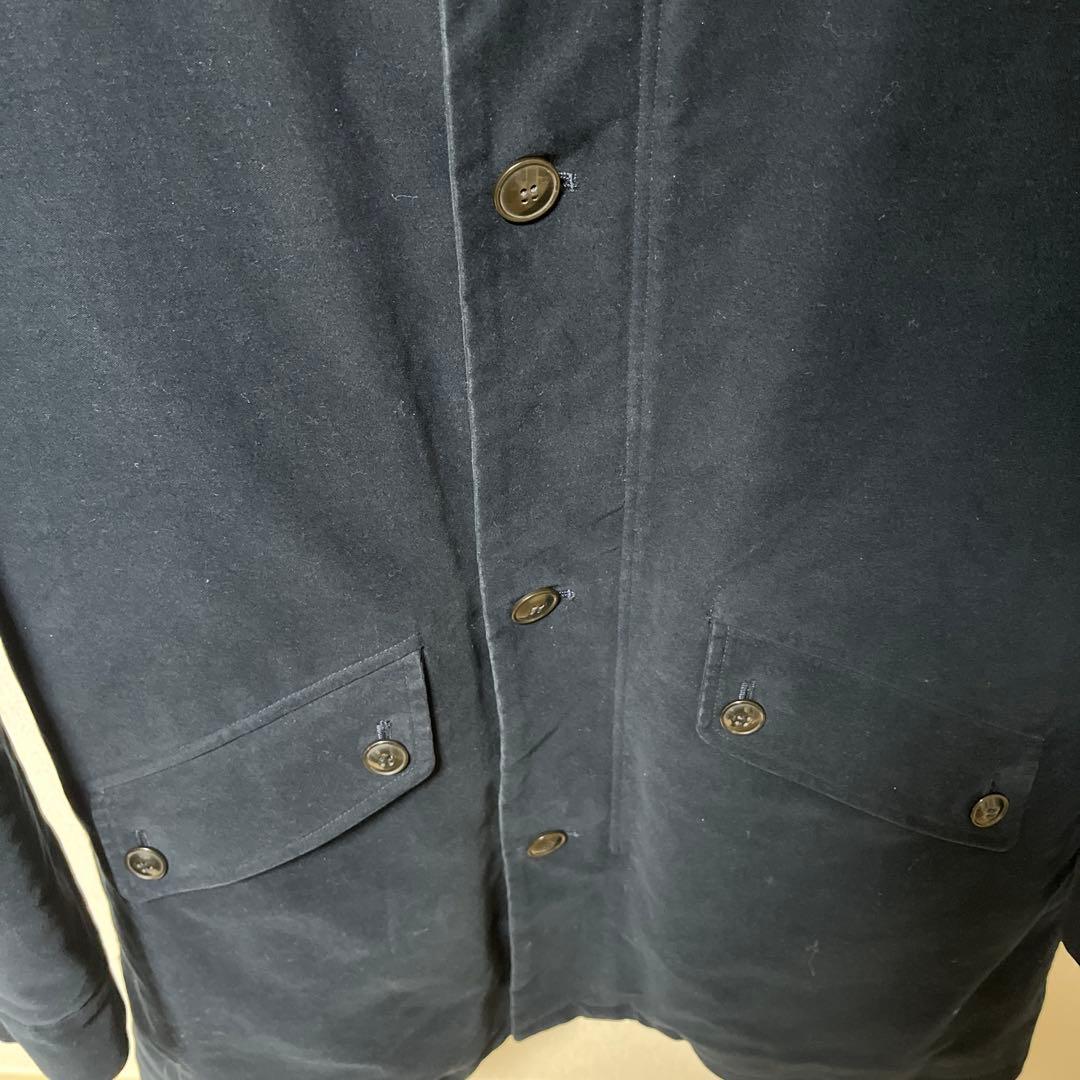 A.P.C. ネイビー ファー付きモッズコート　ＸＬ相当(表記Ｌ)