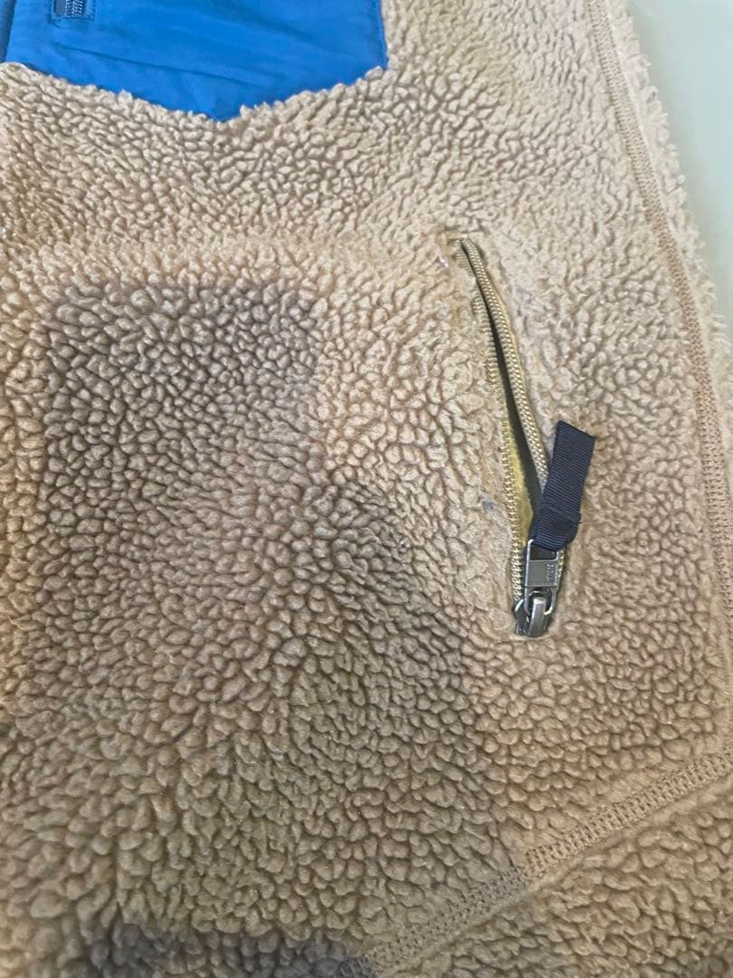 patagonia フリース ベスト Sサイズ ベージュ/ブルー　パタゴニア