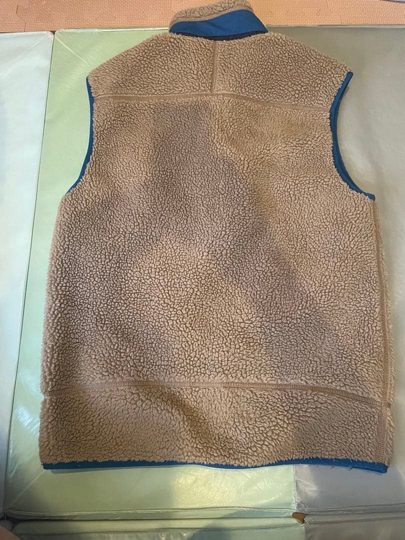 patagonia フリース ベスト Sサイズ ベージュ/ブルー　パタゴニア