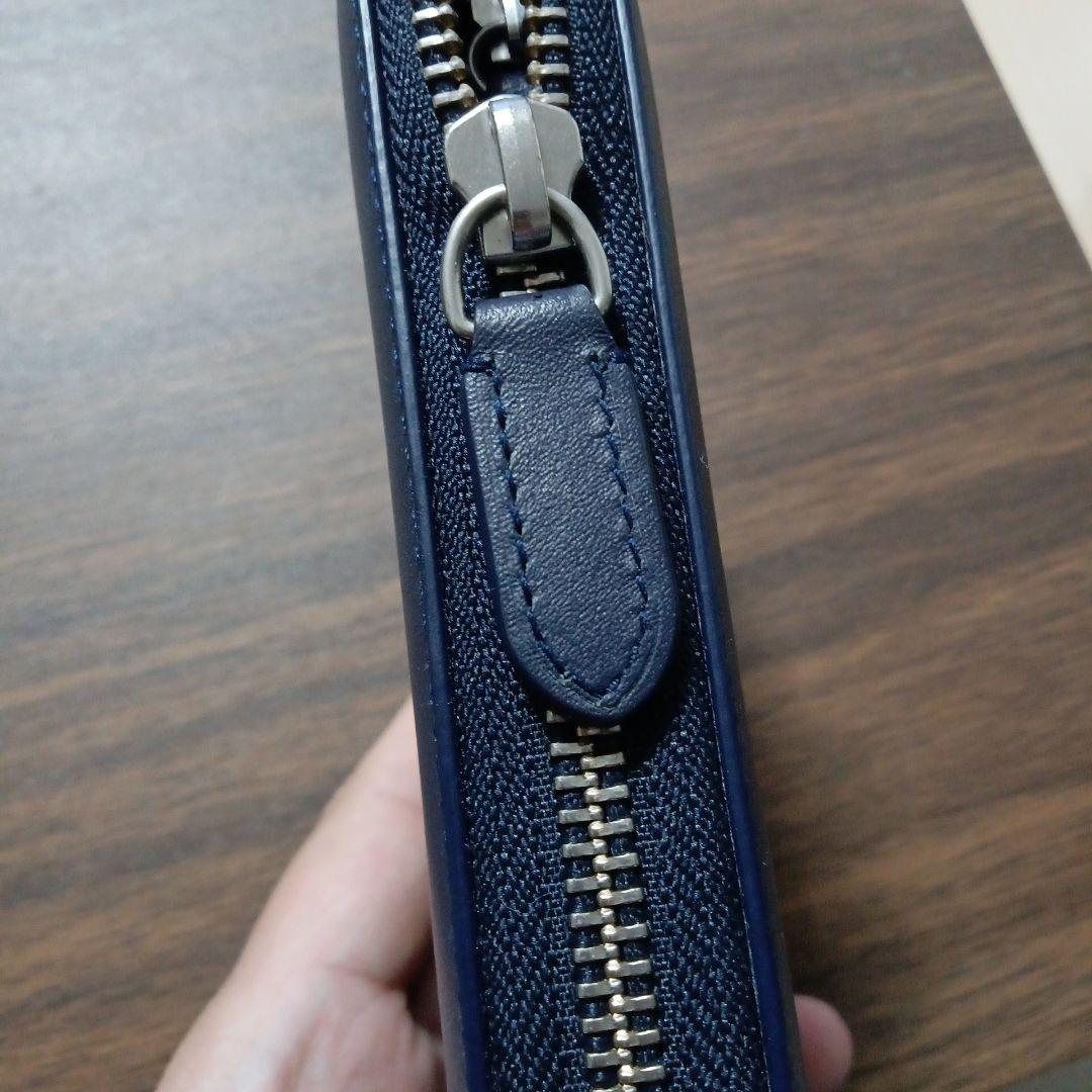 POLO RALPH LAUREN 長財布 紺色　本革　動物プリント　未使用品