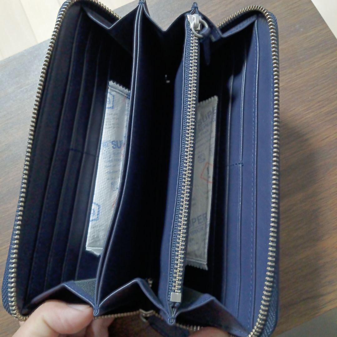 POLO RALPH LAUREN 長財布 紺色　本革　動物プリント　未使用品