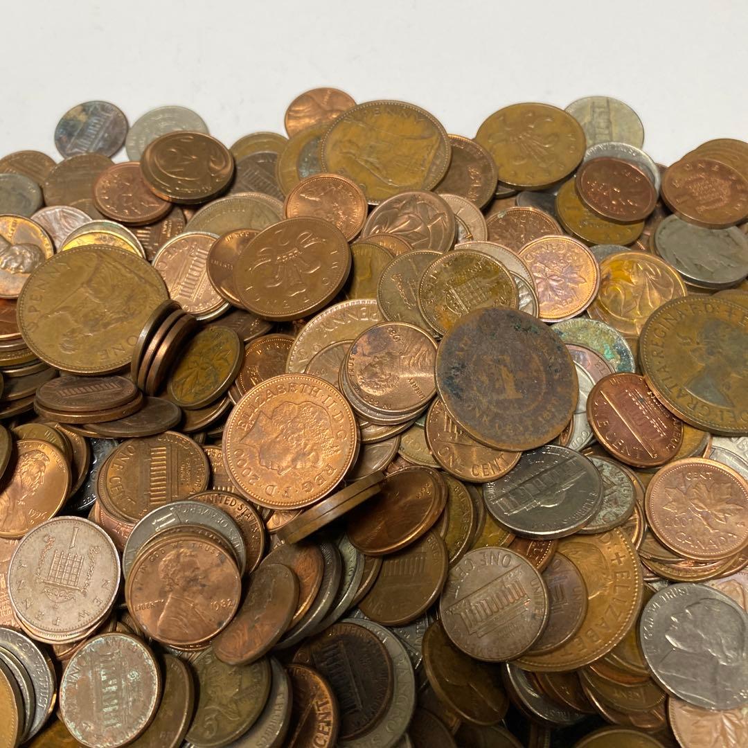 外国 昔の貨幣 古銭 世界のまとめ売り 正味3.6kg NO.41