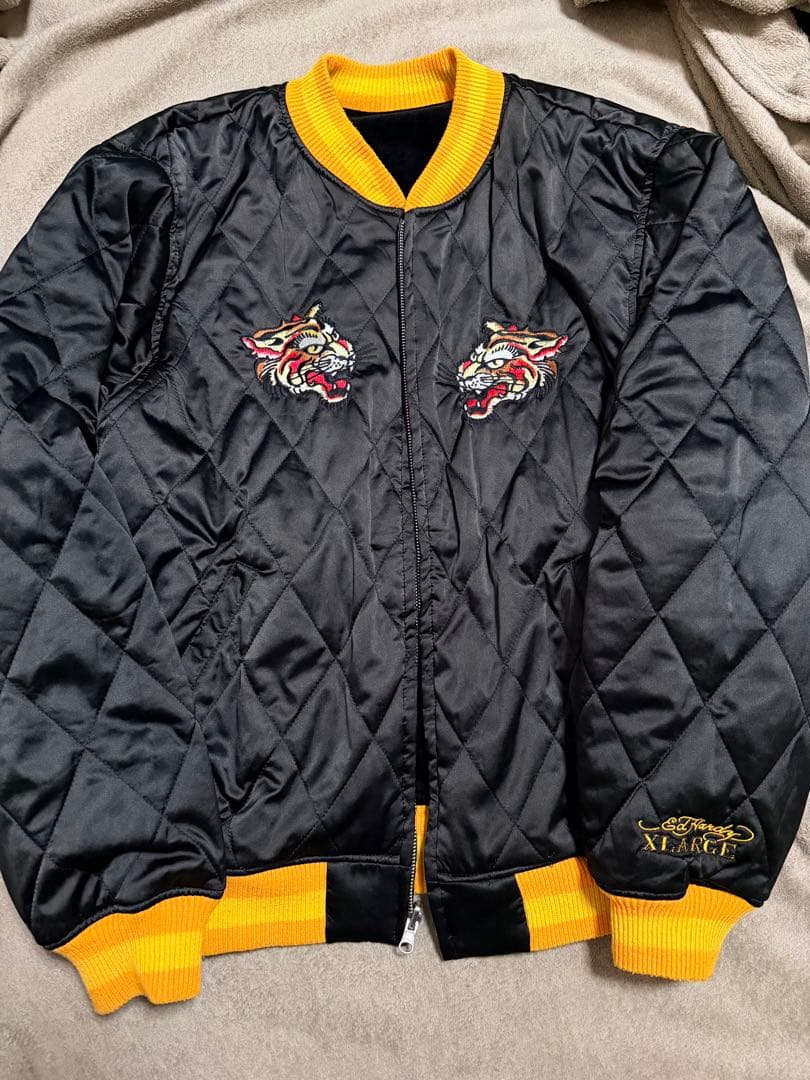 ２面用 Ed Hardy XLARGE 別珍 日本限定 スカジャン unisex