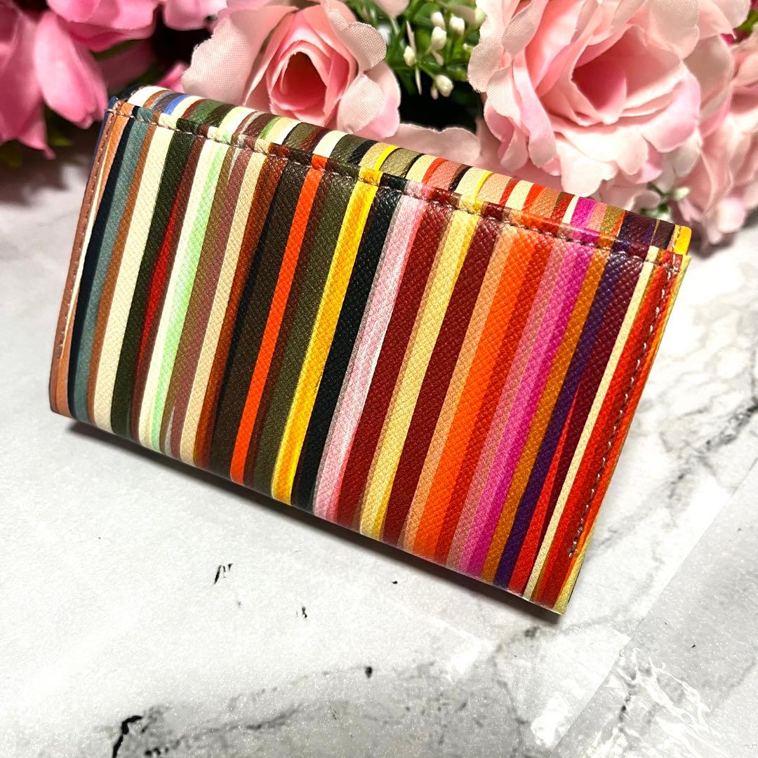 【未使用品】ポールスミス 名刺入れ クロスオーバー マルチカラー カードケース