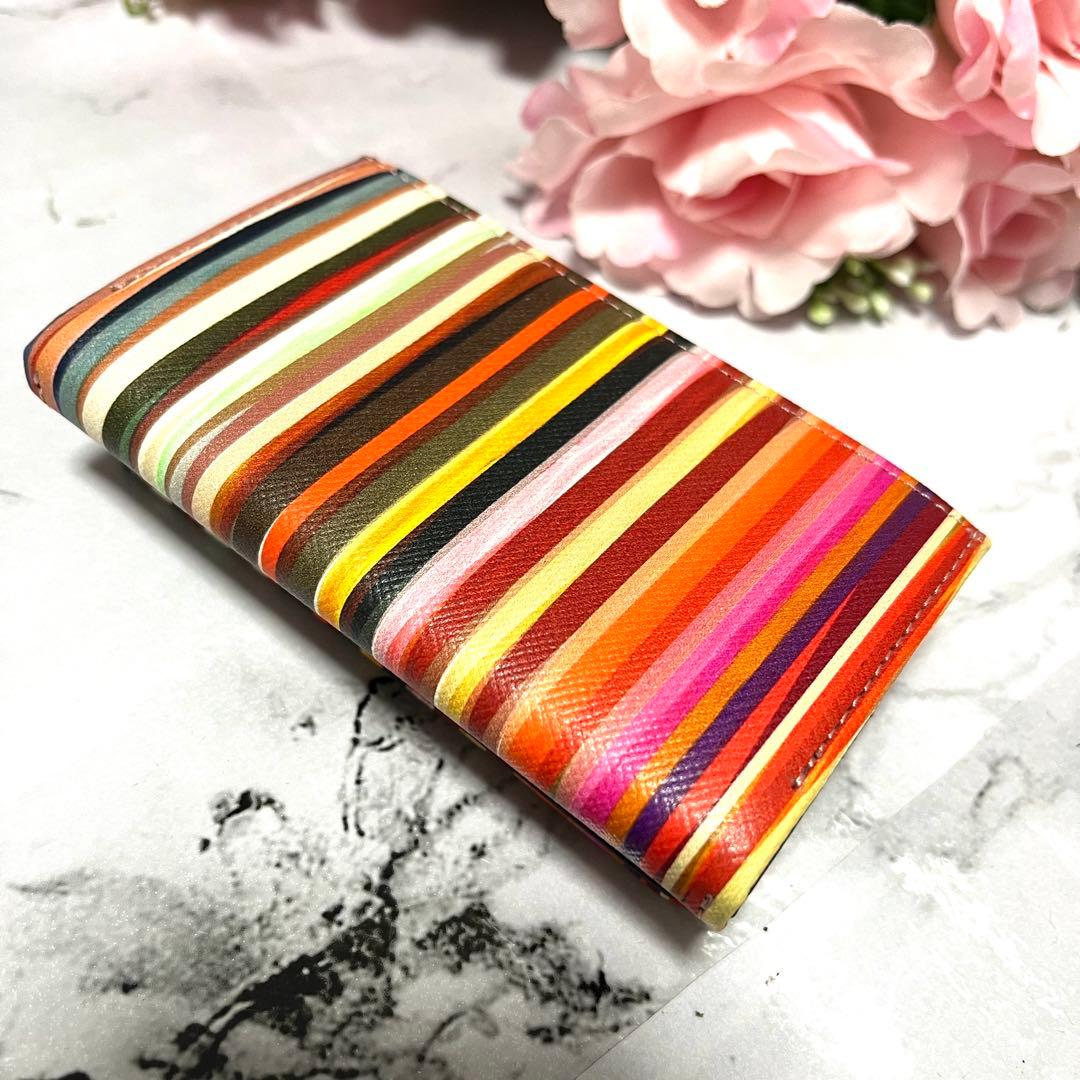 【未使用品】ポールスミス 名刺入れ クロスオーバー マルチカラー カードケース