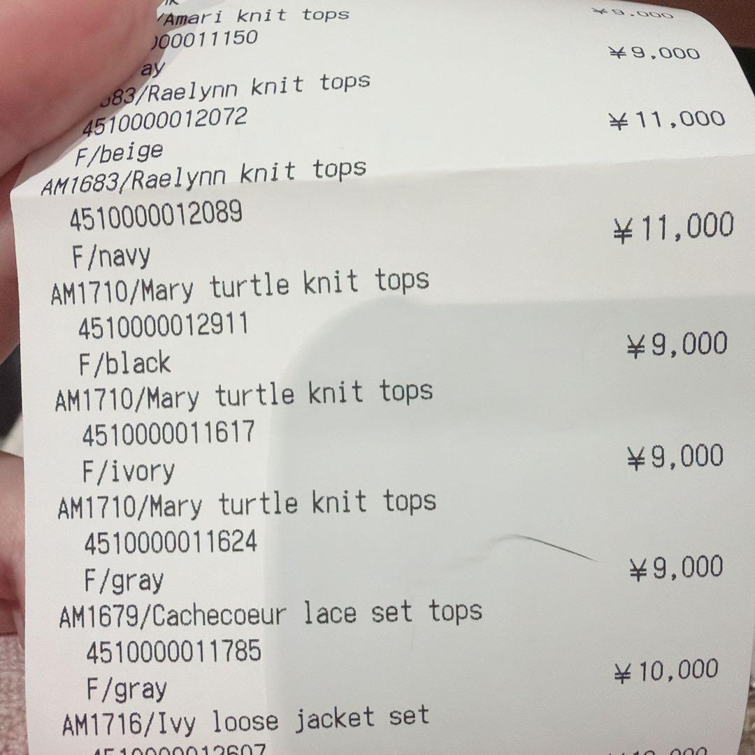 トップス andmary Mary turtle knit tops black