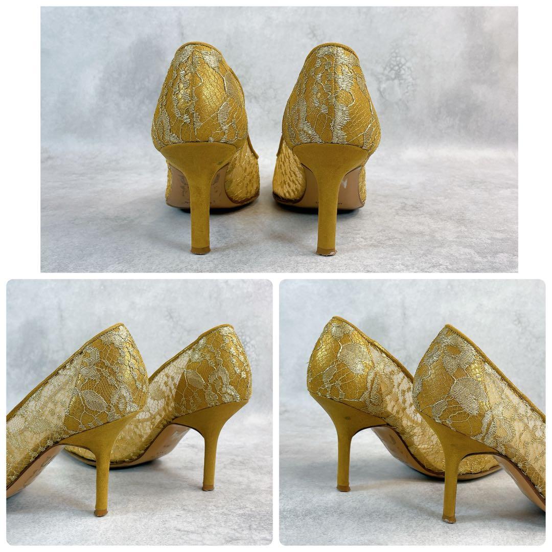 Rene’ Caovilla Gold Lace Pumps 36 1/2