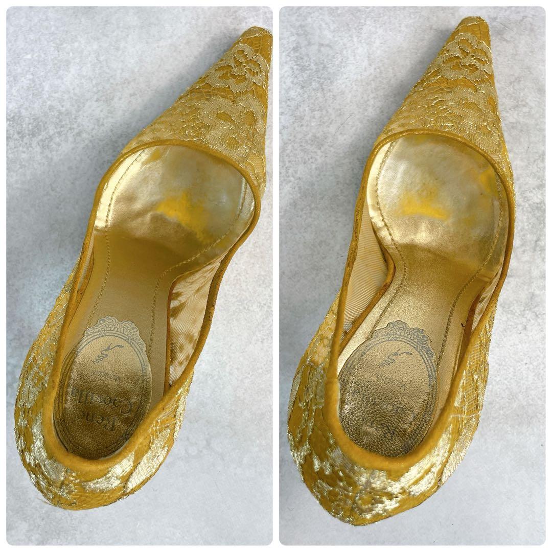 Rene’ Caovilla Gold Lace Pumps 36 1/2