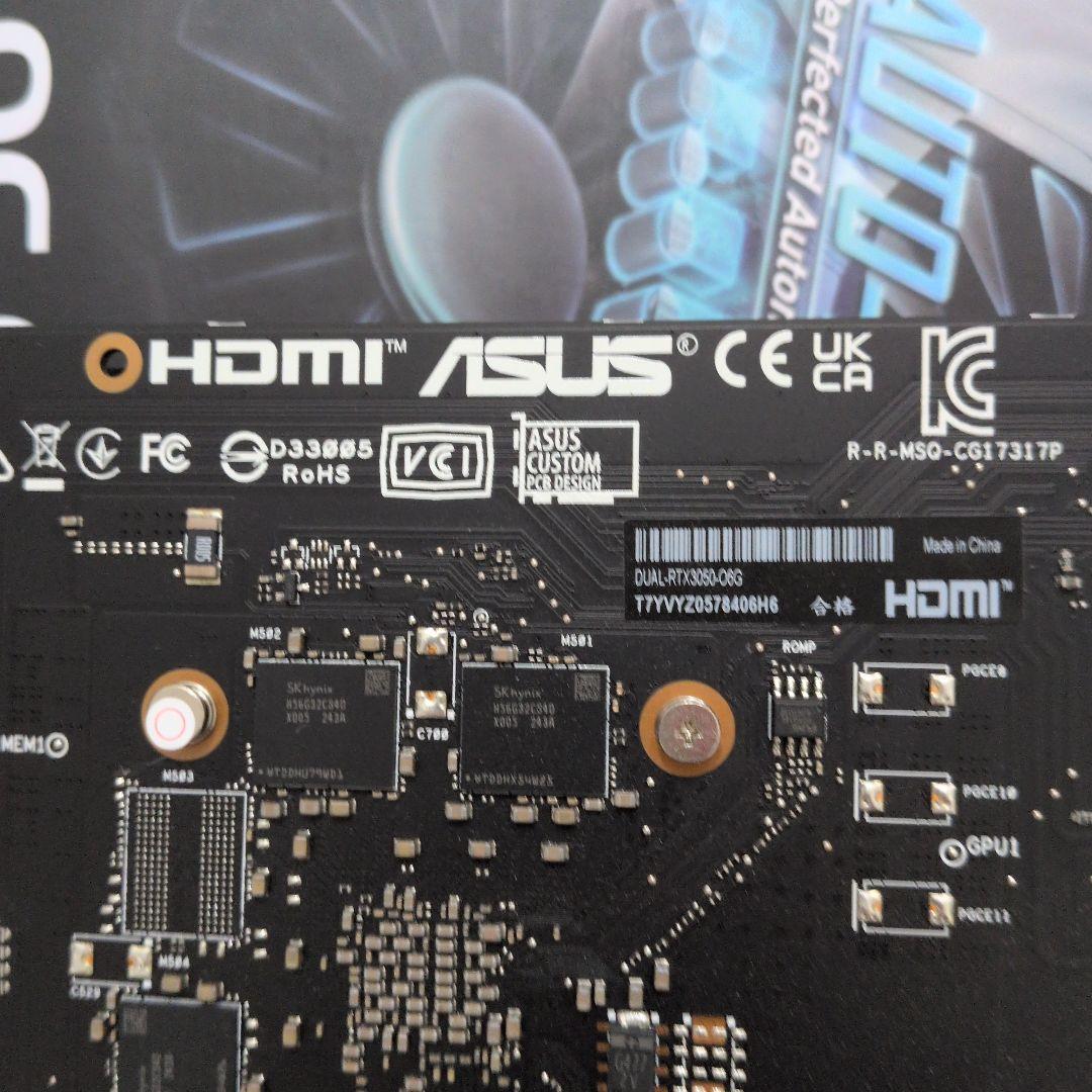 グラフィックボード・グラボ・ビデオカード ASUS DUAL-RTX3050-O6G