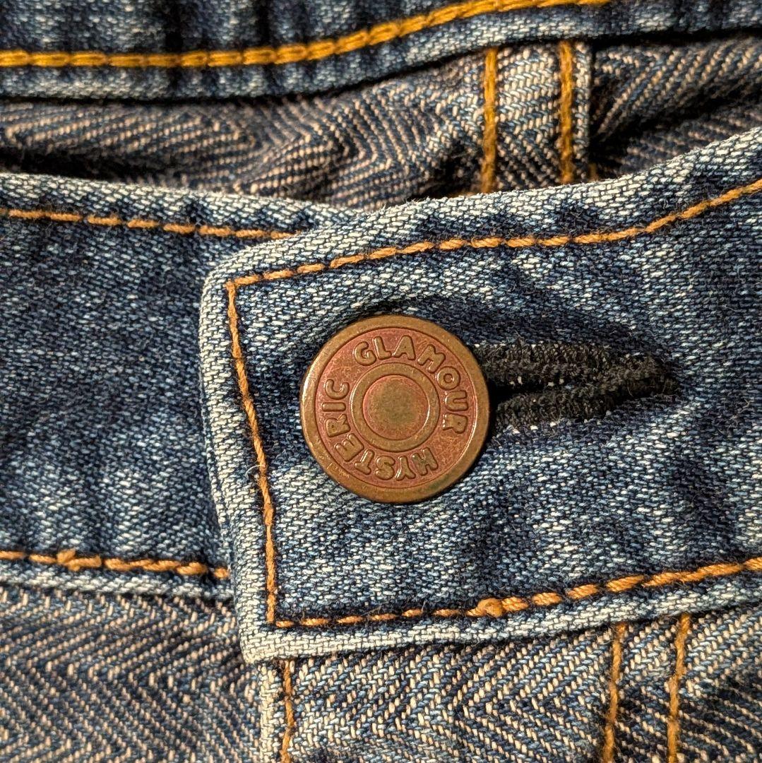 HYSTELIC GLAMOUR スクラッチフレア Sサイズ ツギハギデニム