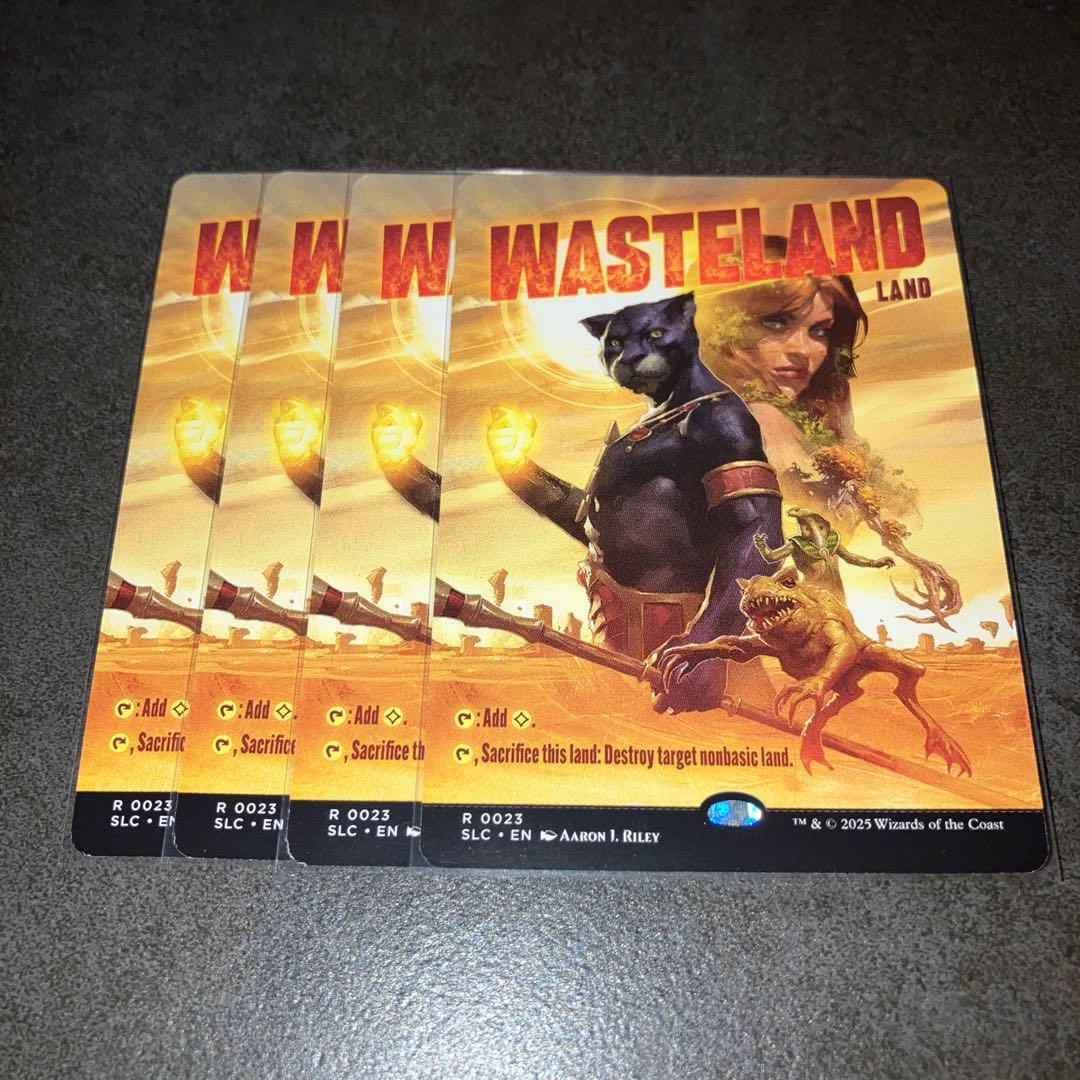 諸*星様 不毛の大地　non foil 4枚セット　英語　MTG