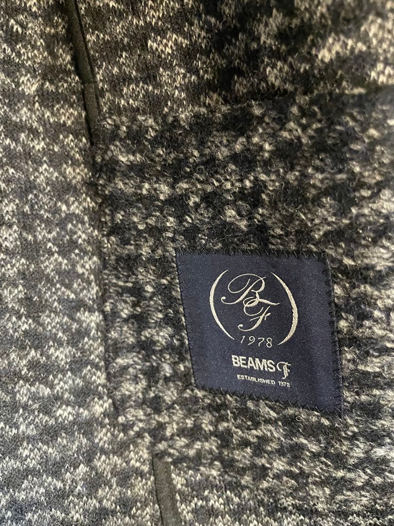 [BEAMS F ハウンドトゥース柄 EASY ジャケット 44] 日本製