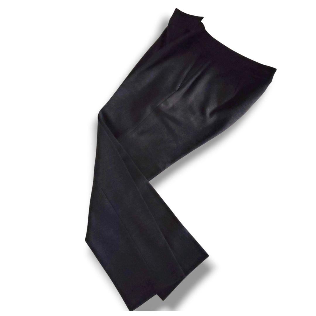 極美品♡ナラカミーチェ 黒系 暖かツィード風 ウール ストレッチパンツスーツ L