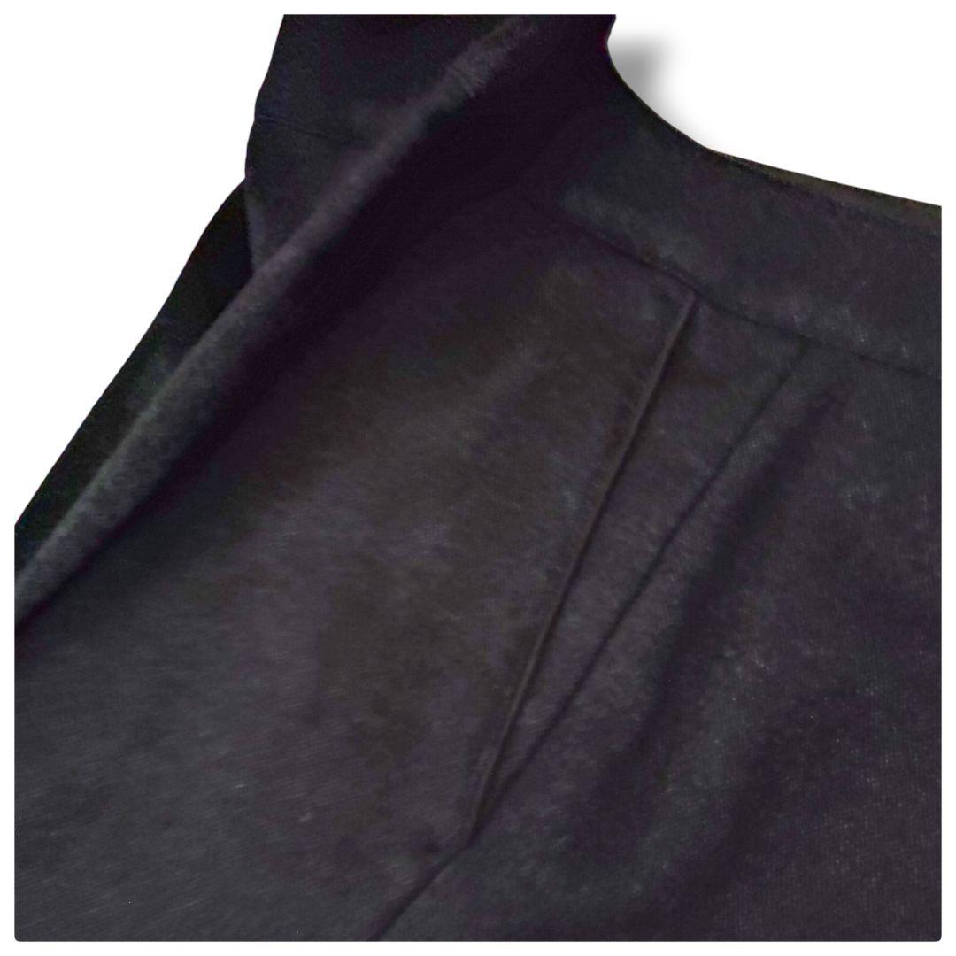 極美品♡ナラカミーチェ 黒系 暖かツィード風 ウール ストレッチパンツスーツ L