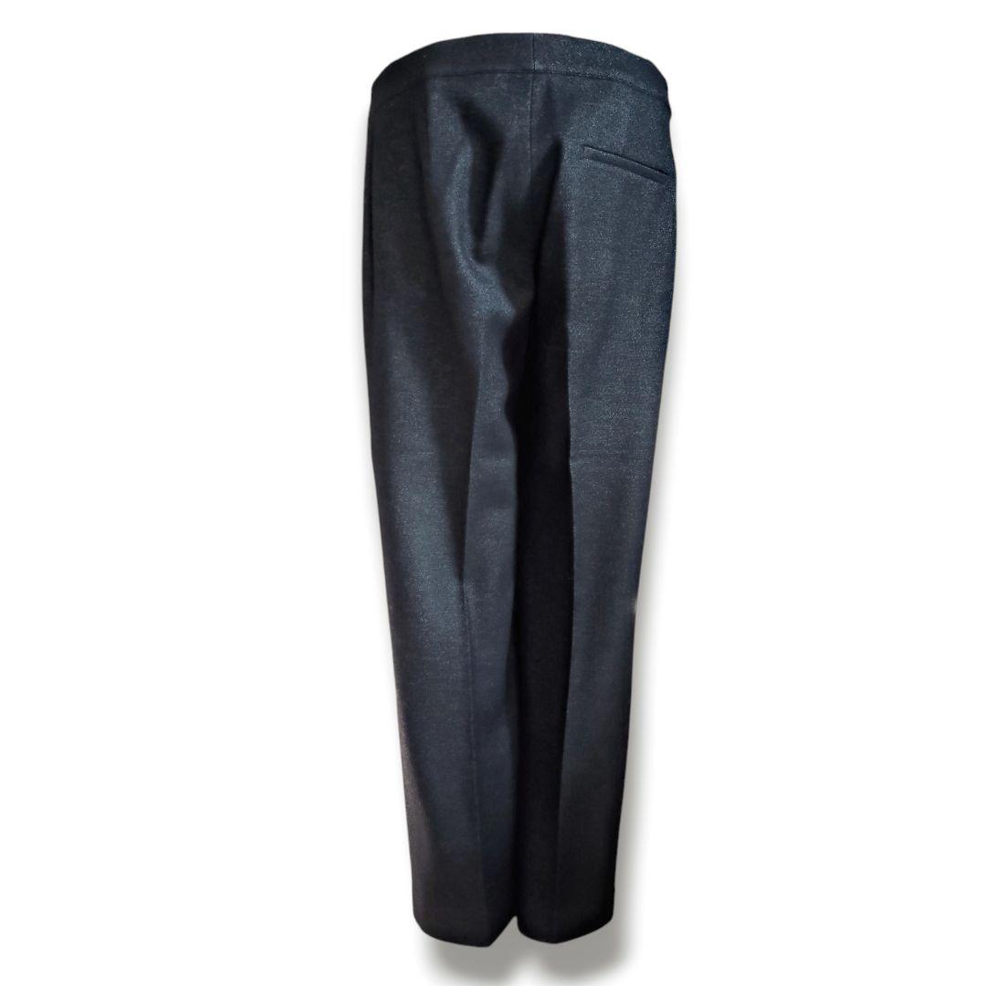 極美品♡ナラカミーチェ 黒系 暖かツィード風 ウール ストレッチパンツスーツ L