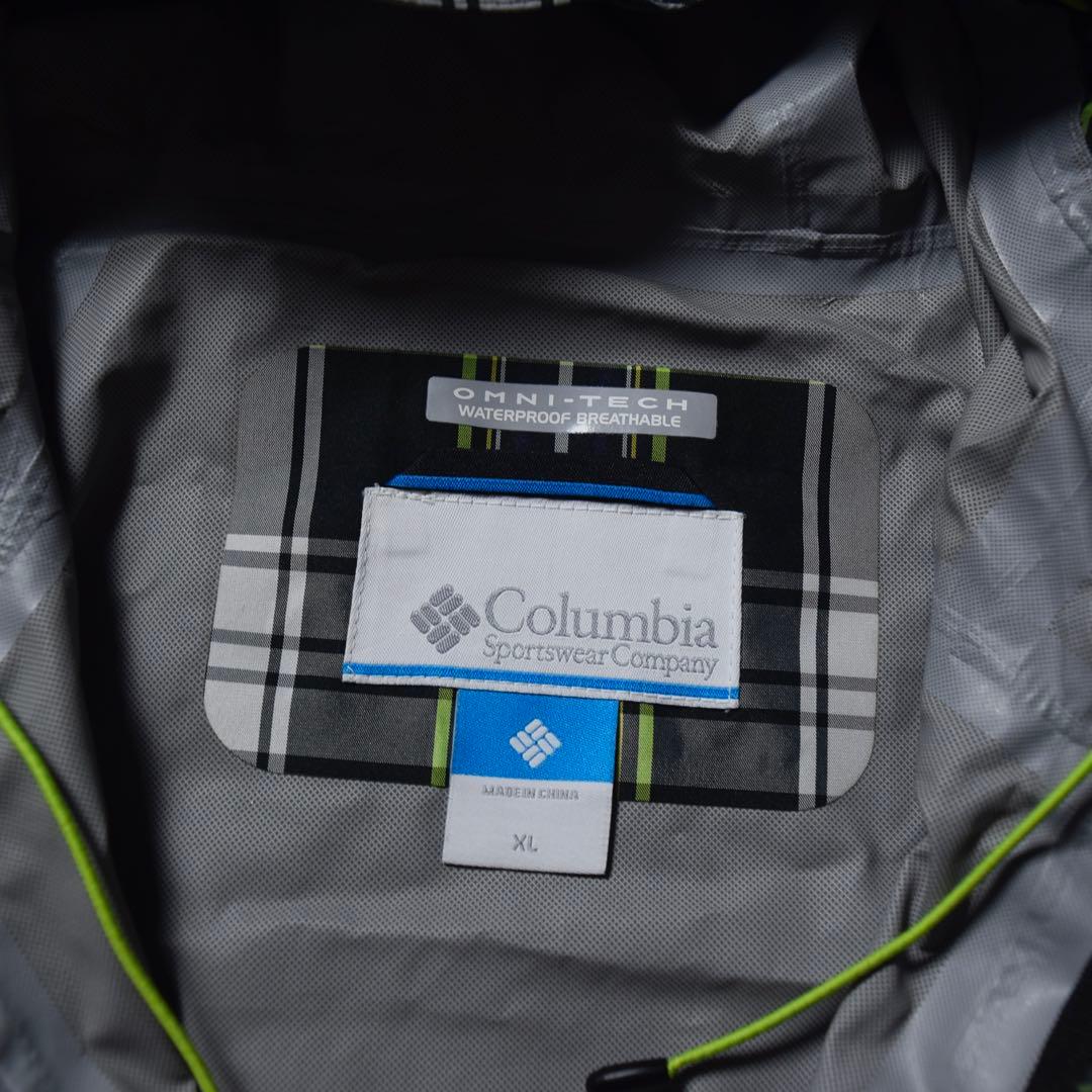 00s Columbia ナイロンシェルジャケット チェック柄 テック系 y2k