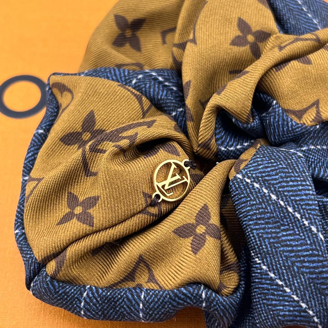 【極美品】ルイヴィトン シルク ビーマインドフル ヘアアクセサリー シュシュ