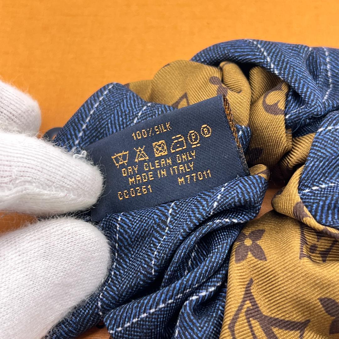 【極美品】ルイヴィトン シルク ビーマインドフル ヘアアクセサリー シュシュ