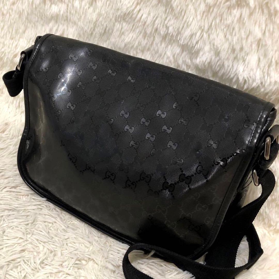 極美品✨グッチ GUCCI メッセンジャーバッグ ショルダーバッグ　ブラック