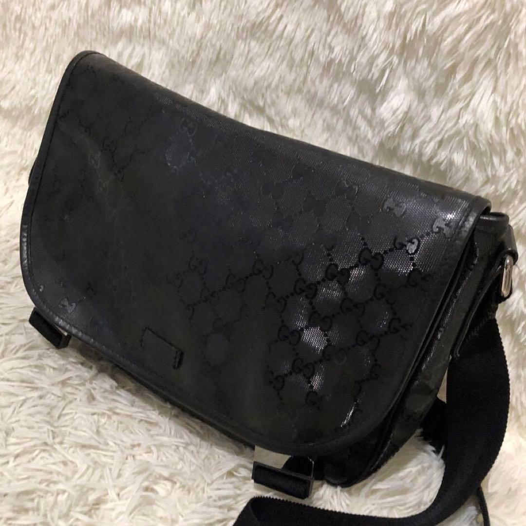 極美品✨グッチ GUCCI メッセンジャーバッグ ショルダーバッグ　ブラック