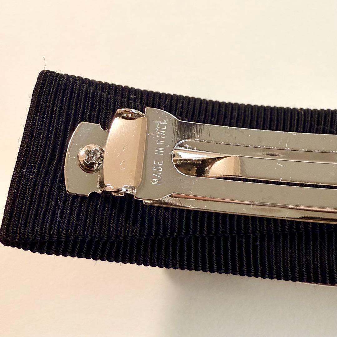 最終値下【美品】サルヴァトーレフェラガモ ヴァラ ビジューバレッタ 黒×シルバー