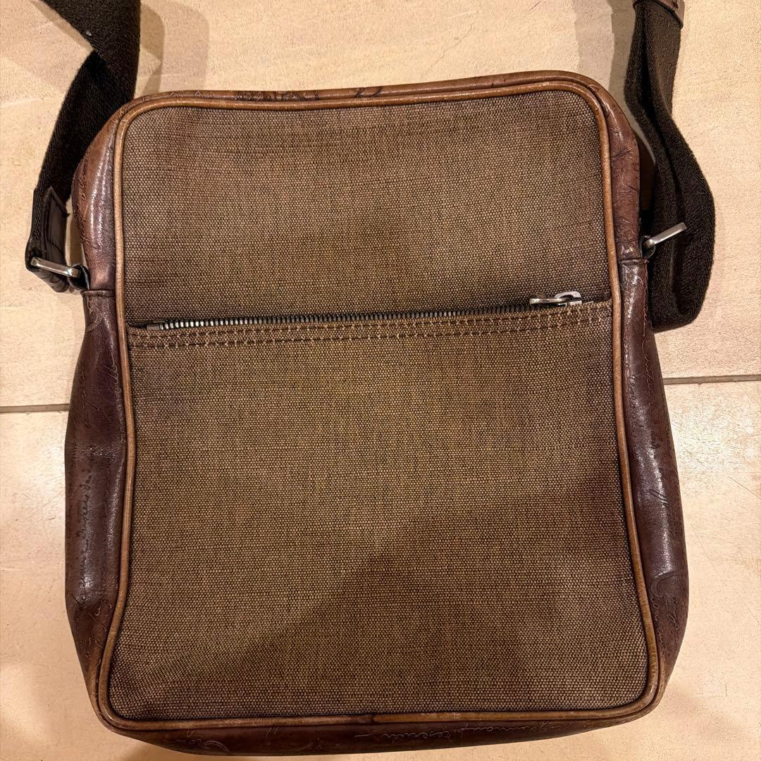 ブラウン ベルルッティレザー ショルダーバッグ