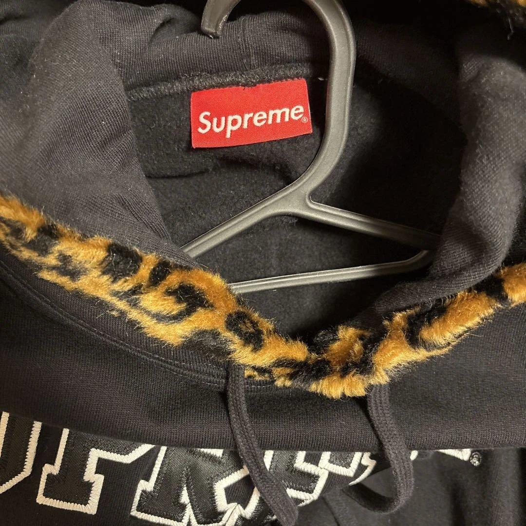 m*u様 Supreme Leopard Trim Hooded Sweatsh