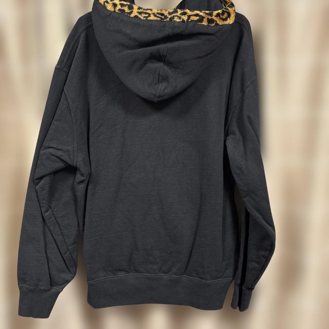 m*u様 Supreme Leopard Trim Hooded Sweatsh