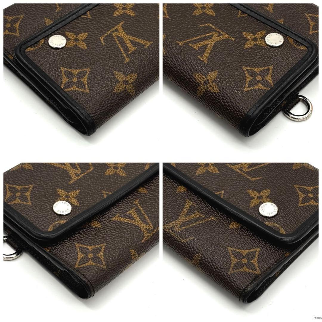ルイヴィトン モノグラム マカサー ポルトフォイユ ロン 長財布 三つ折り 黒
