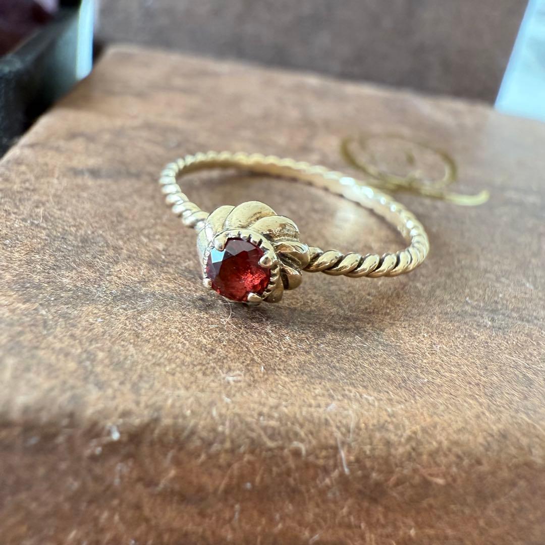 Q-Pot. ワンスクープ ラズベリーホイップリング　K10 ガーネット　9号