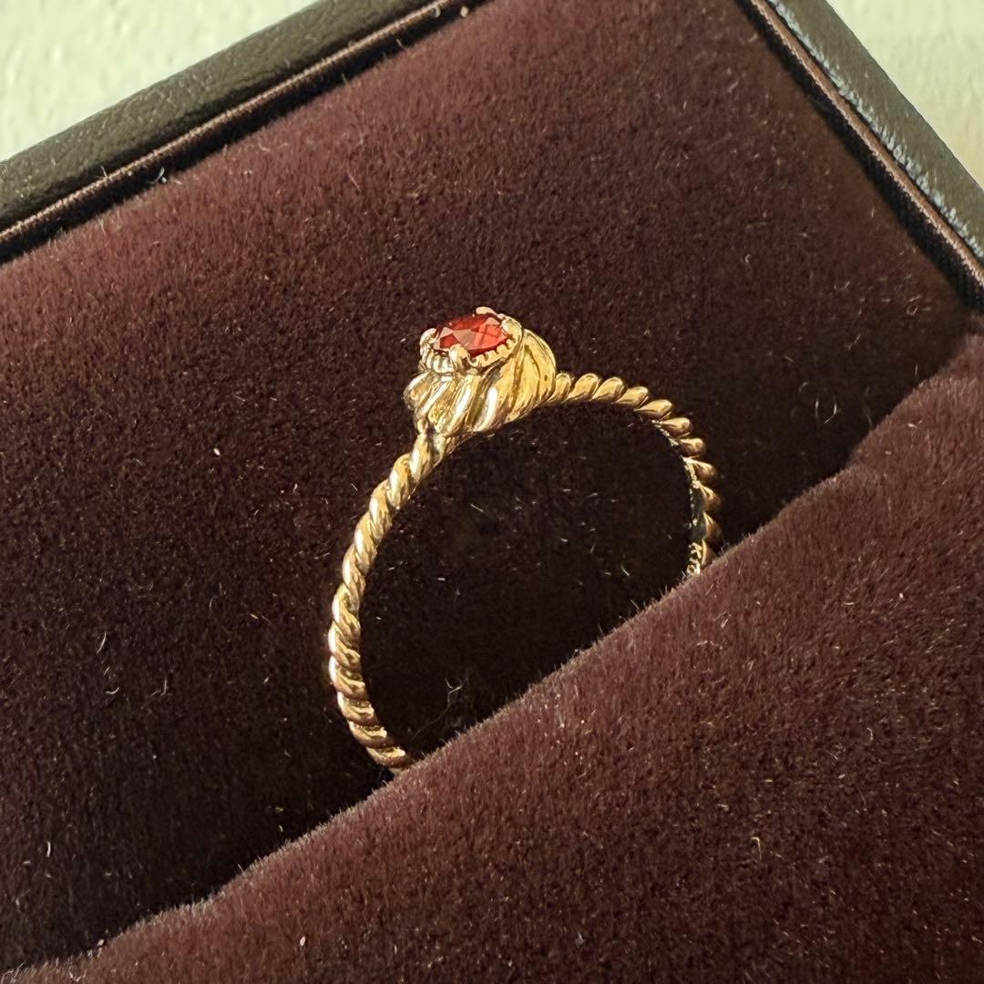 Q-Pot. ワンスクープ ラズベリーホイップリング　K10 ガーネット　9号