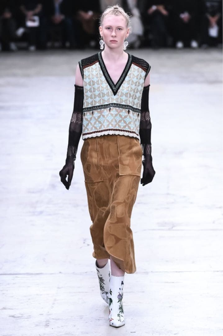 mamekurogouchi /2018-2019AW/ 刺繍レザーブーツ