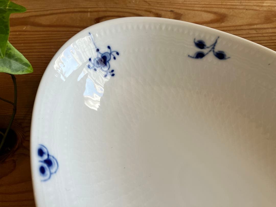 ロイヤルコペンハーゲン　ブルーパルメッテブロッサム27オーバルディッシュ×3